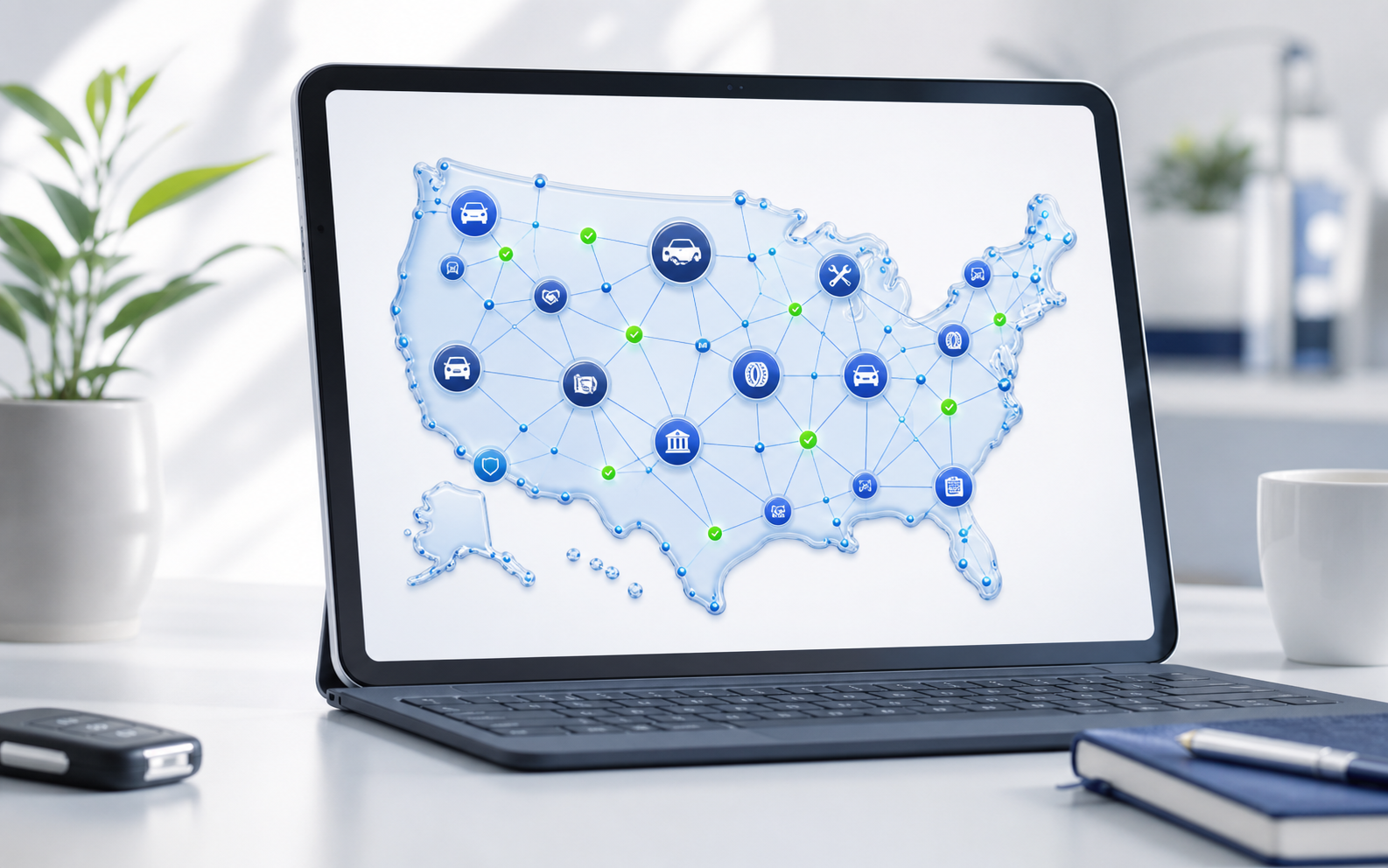 Vehicle ownership partner network visualization